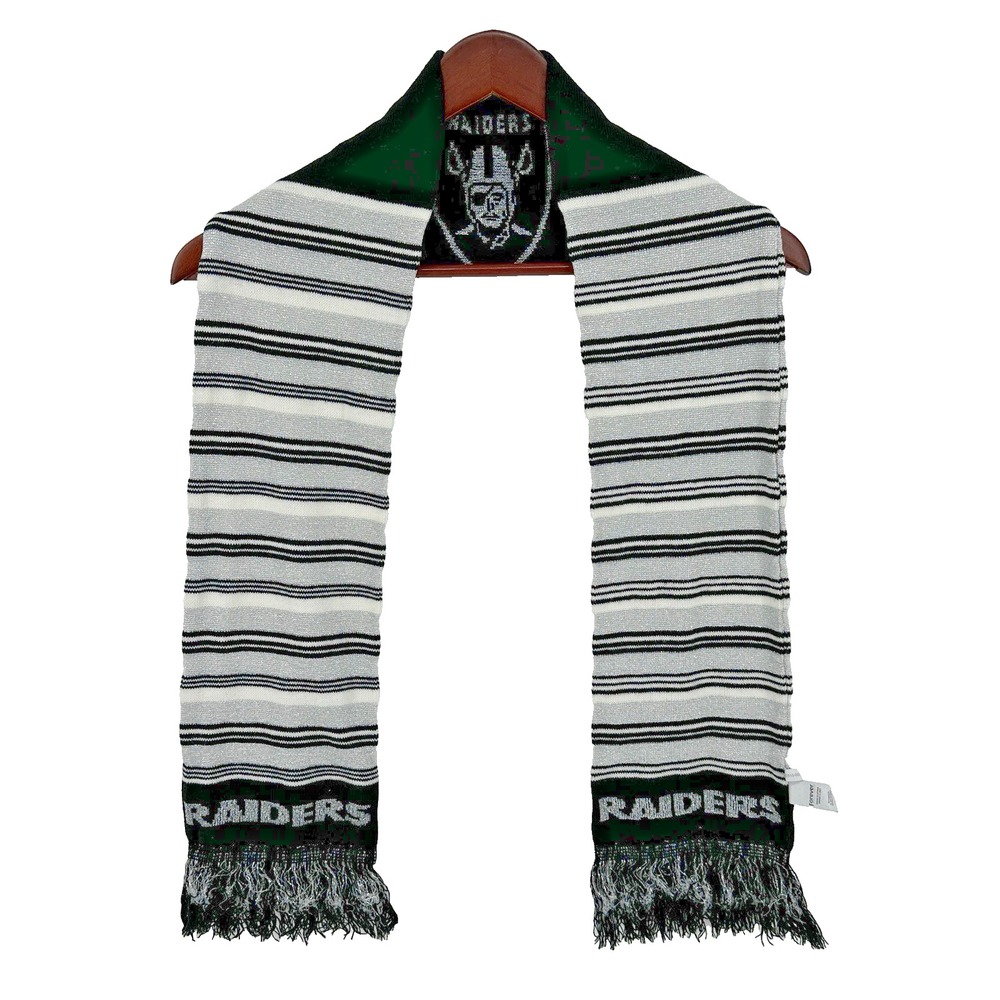 Las Vegas Raiders NFL Team Striped Acrylic Scarf by FOCO